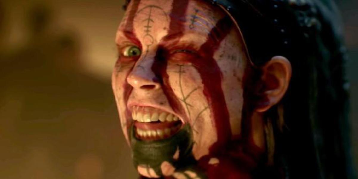 Hellblade 2 Senua atriz provoca jogo na maquiagem de personagem