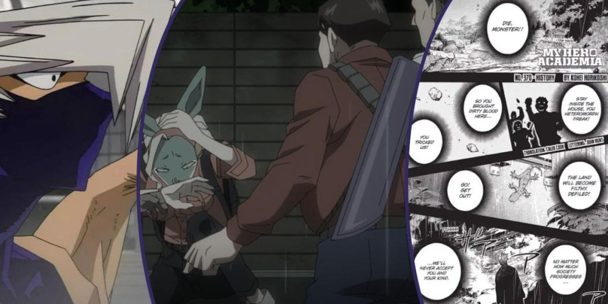 Discriminação Implacável de My Hero Academia Odiando Heteromorfos Capítulo 370 Shoji e Spinner com Ippan Josei