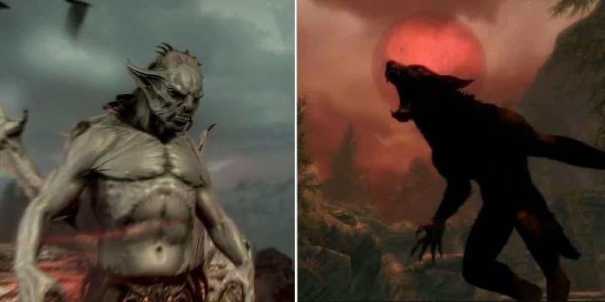 História de The Elder Scrolls com vampiros e lobisomens