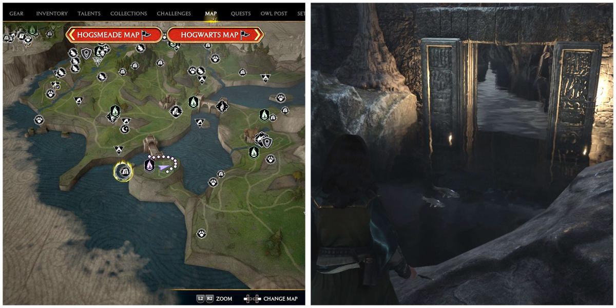 Marunweem ruínas do cofre do tesouro 3 localização no legado de Hogwarts