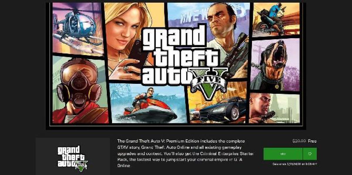 Hoje é o último dia para obter Grand Theft Auto 5 grátis na Epic Games Store