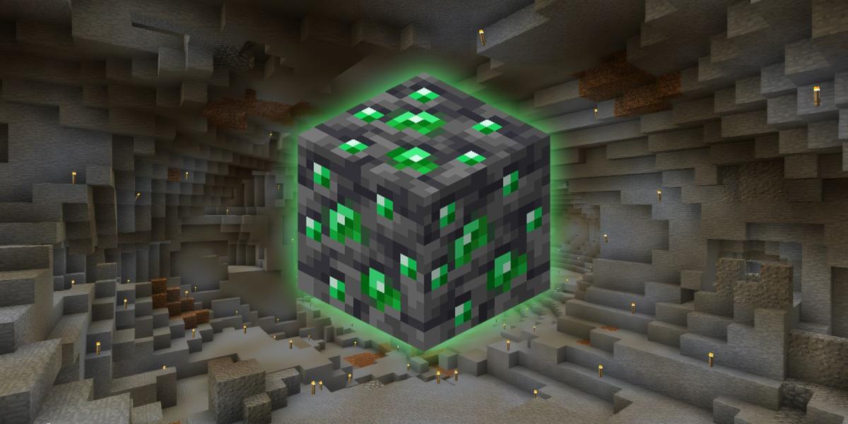 Imagem engraçada do Minecraft mostra jogador indo a extremos para encontrar minério de esmeralda Deepslate