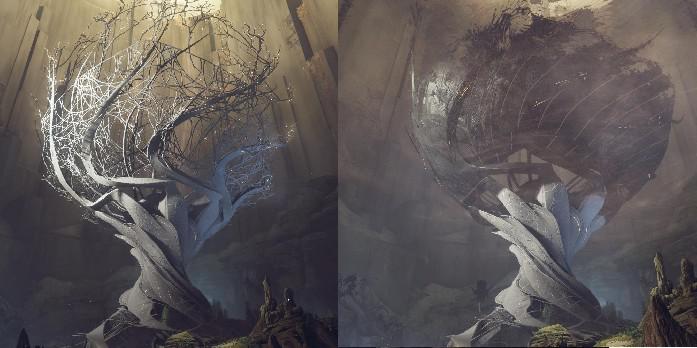 Imagens de Destiny 2 mostram mudanças na Árvore das Asas de Prata ao longo do tempo