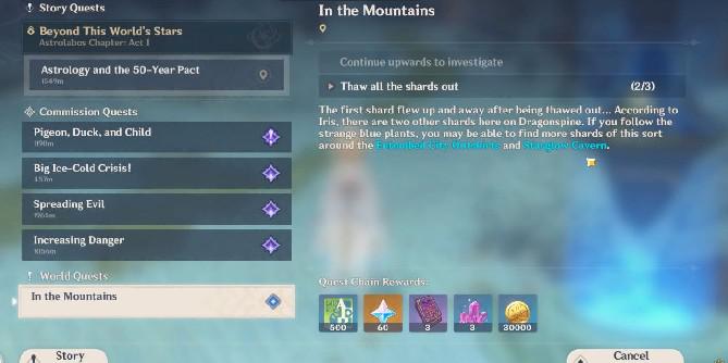Genshin Impact: Como descongelar todos os fragmentos nas montanhas