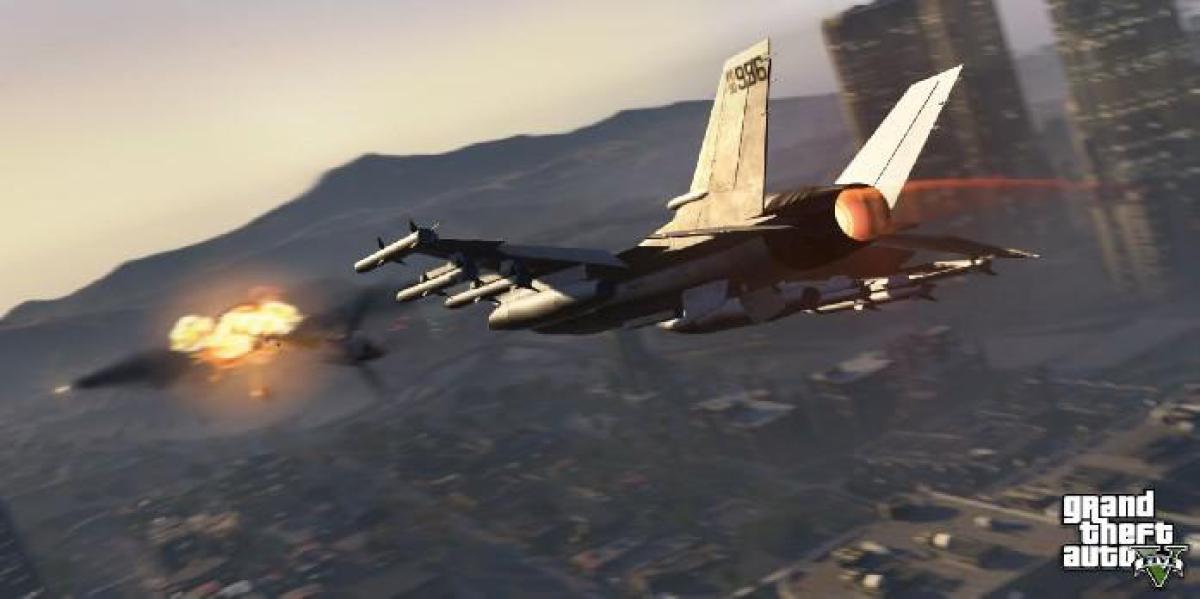 Incrível clipe de GTA Online mostra jato quase escapando do míssil