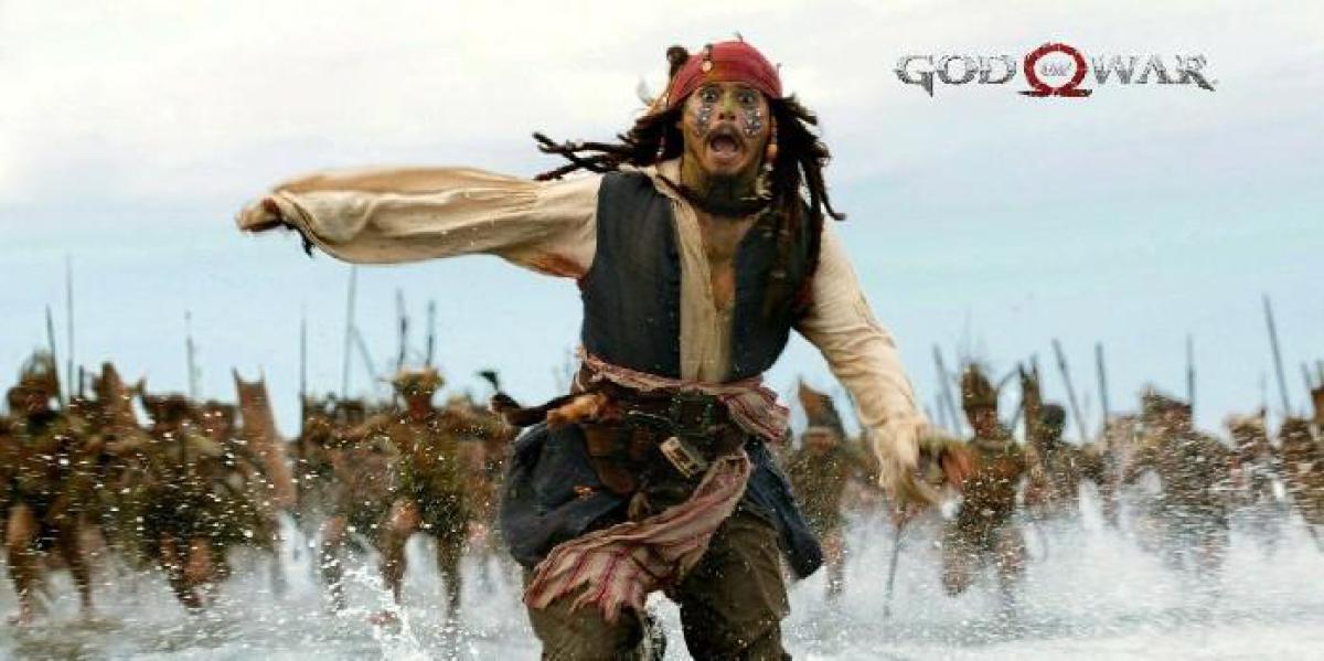 Incrível God of War Mod mostra Jack Sparrow lutando contra Davy Jones