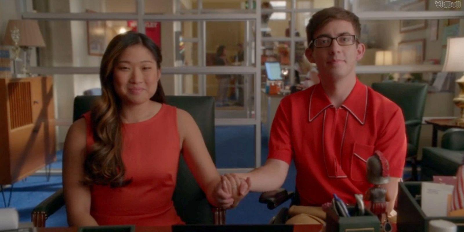 Jenna Ushkowitz e Kevin McHale estão estabelecendo o recorde direto em Glee