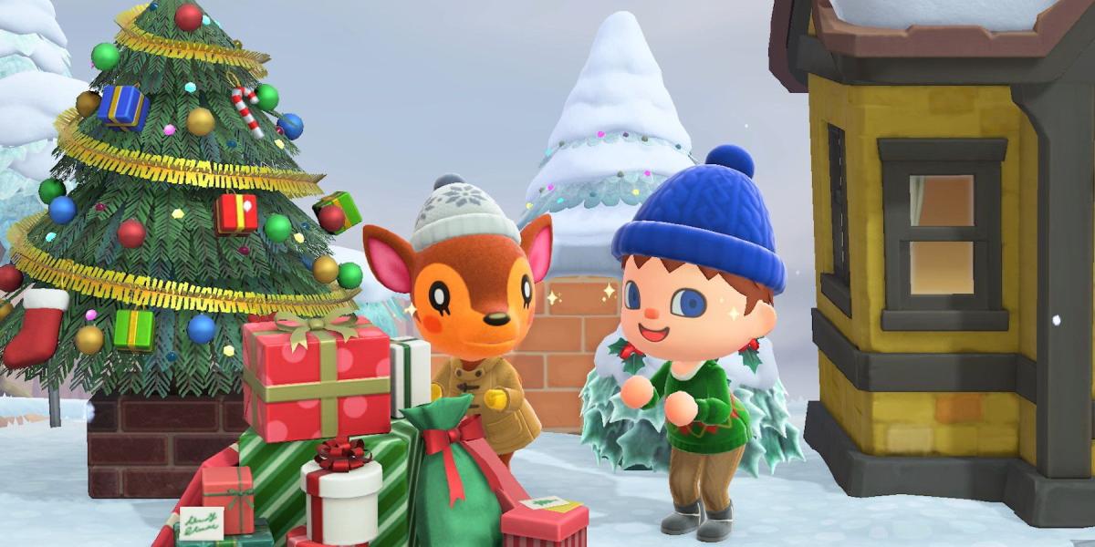 Jogador apaixonado de Animal Crossing cobre sua árvore de Natal com pelúcias de aldeões