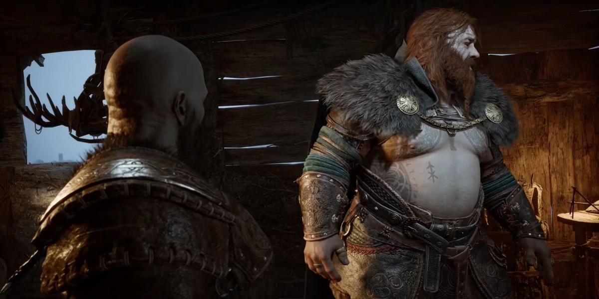Jogador de God of War Ragnarok faz incrível fan art com Kratos e Thor