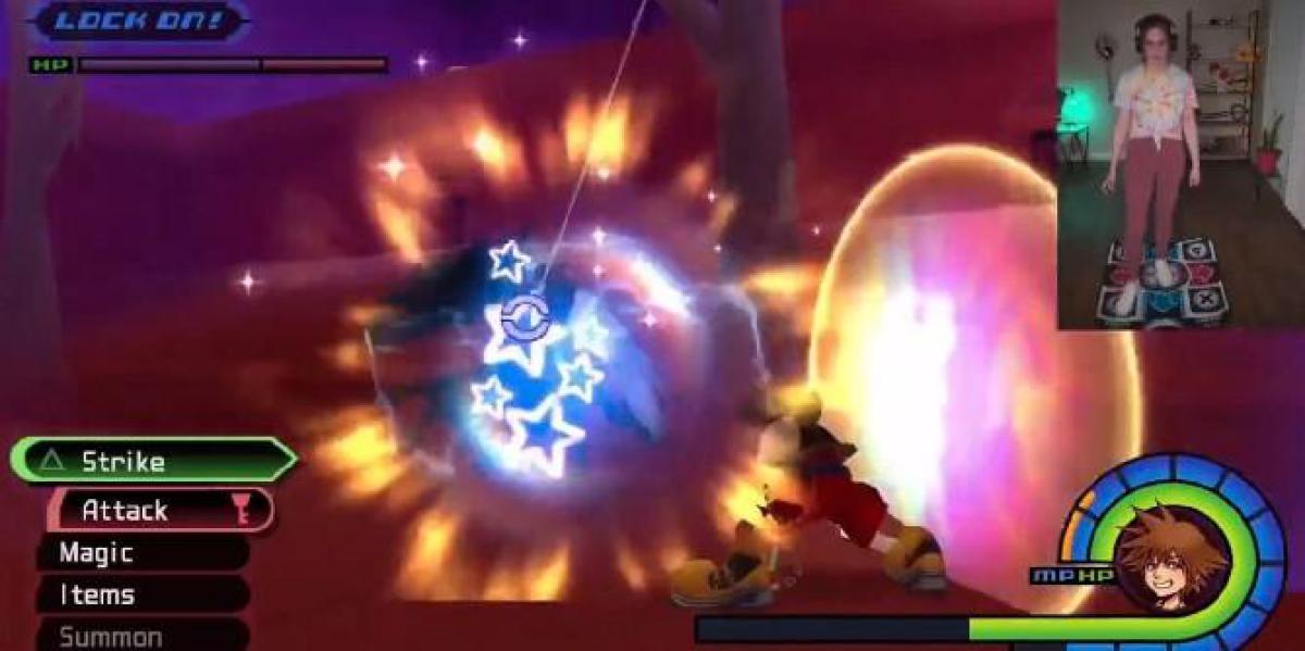 Jogador de Kingdom Hearts vence Sephiroth com um tapete de dança