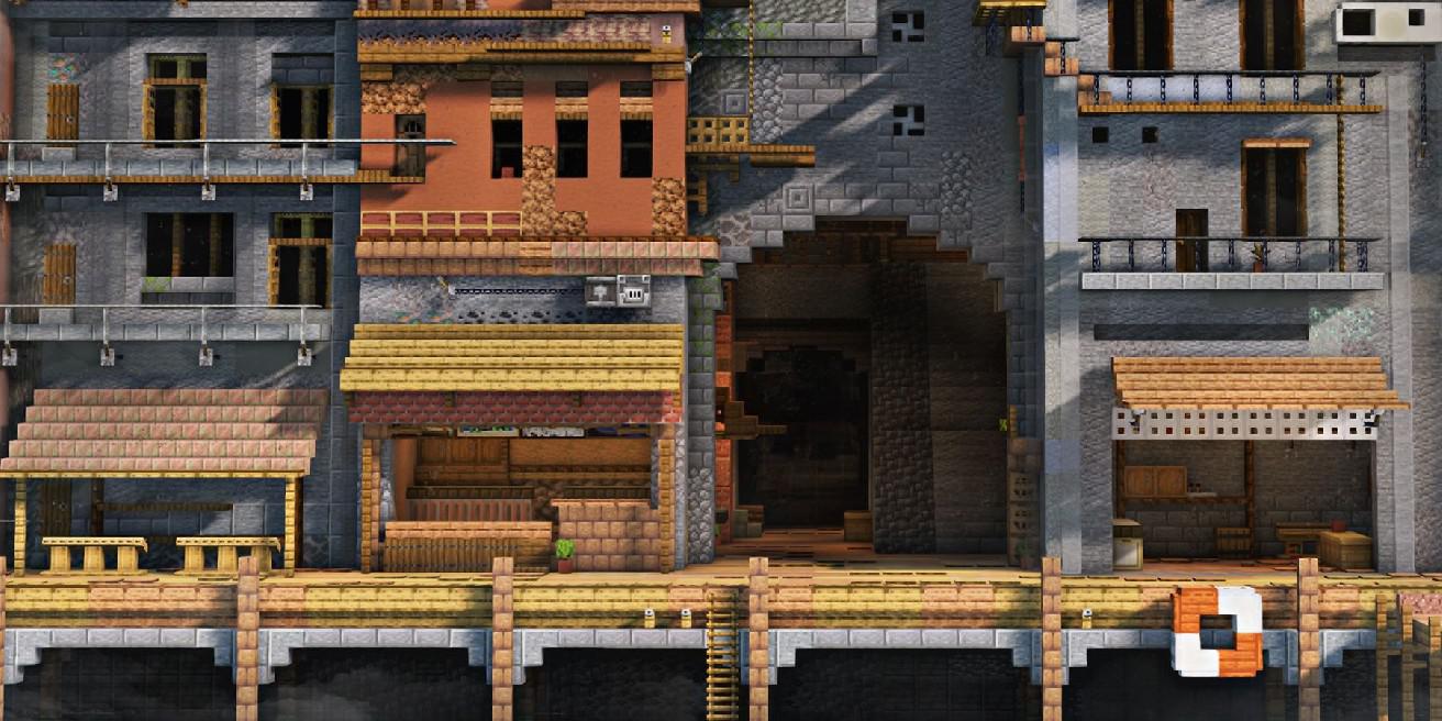 Jogador de Minecraft constrói docas impressionantes inspiradas no jogo Stray