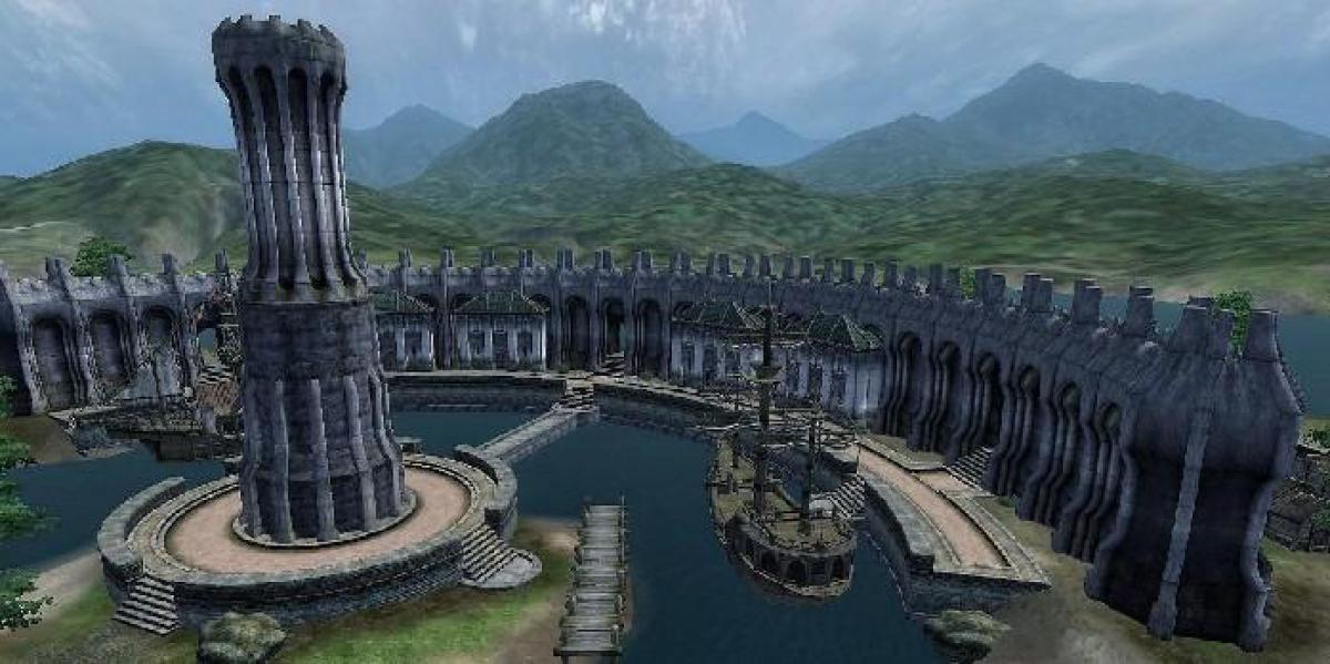 Jogador de Minecraft está construindo a cidade imperial de Oblivion