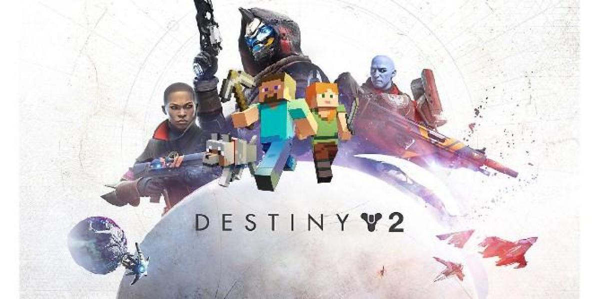 Jogador de Minecraft está construindo Destiny 2 no jogo