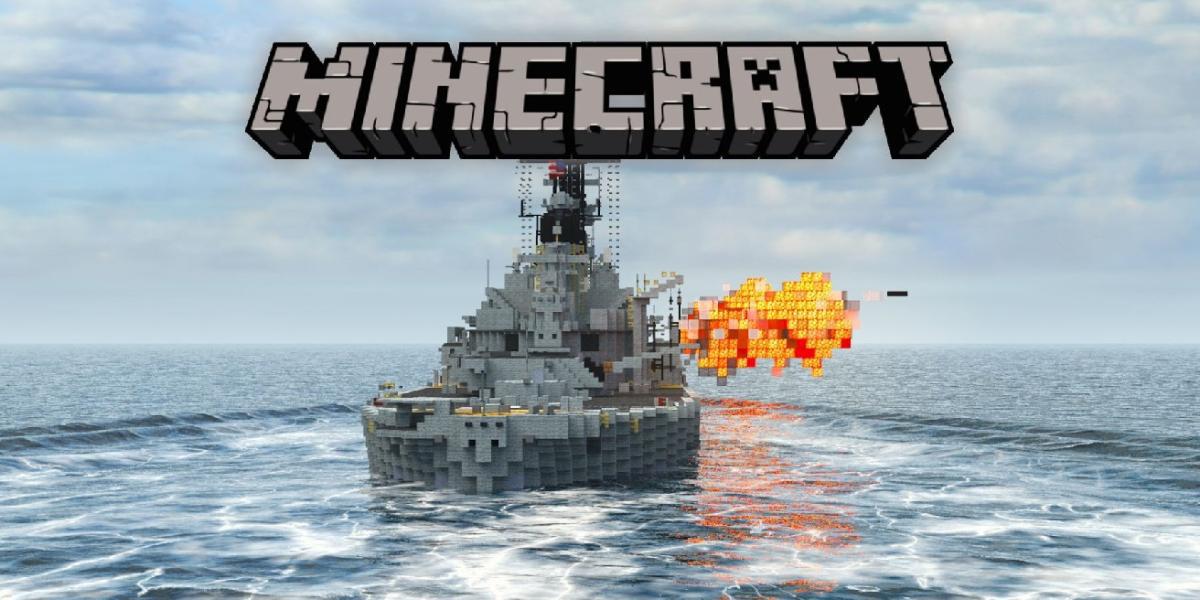 Jogador de Minecraft faz navio de guerra fotorrealista