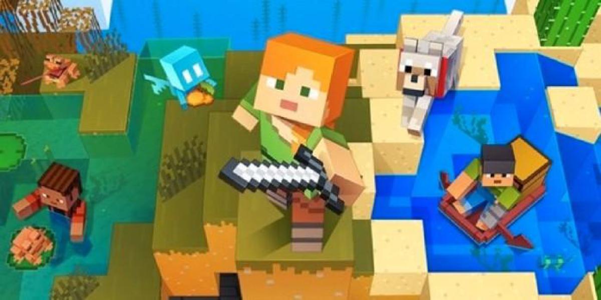 Jogador de Minecraft mostra sua montanha-russa de trabalho