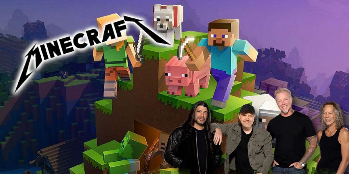 Jogador de Minecraft recria a capa do álbum Master of Puppets do Metallica