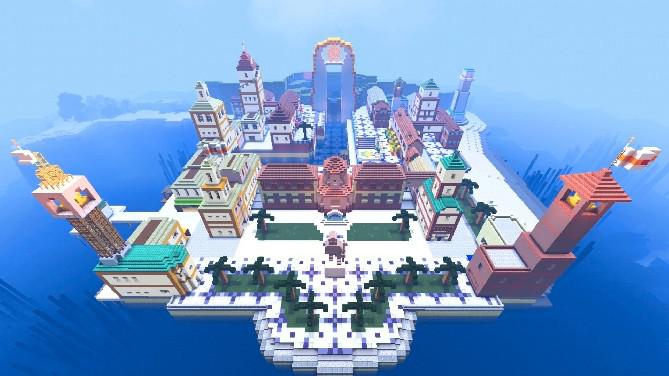 Jogador de Minecraft recria Delfino Plaza de Super Mario Sunshine