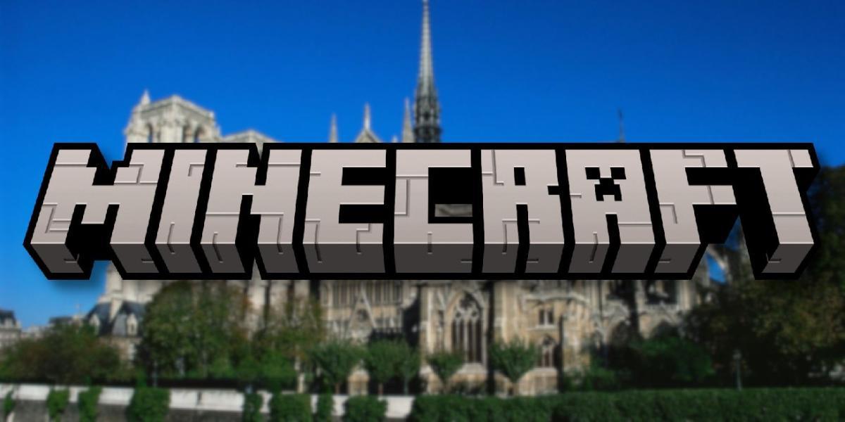 Jogador de Minecraft recria Notre-Dame usando planos medievais