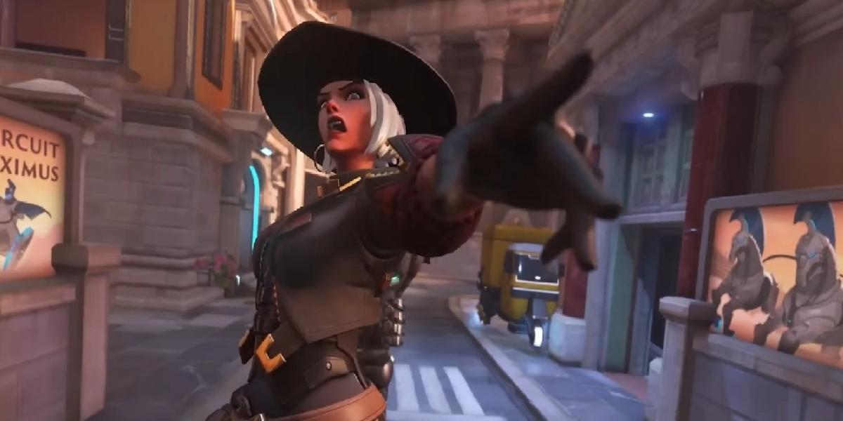Jogador de Overwatch 2 Ashe usa emote de dança para evitar Sigma Ult