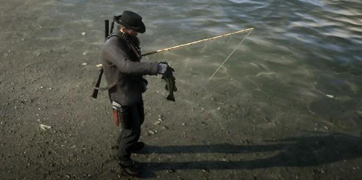 Jogador de Red Dead Redemption 2 pega peixe lendário usando uma faca