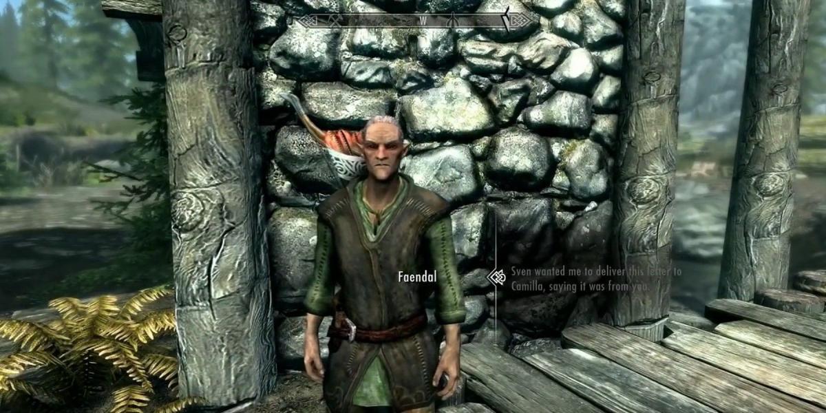 Jogador de Skyrim encontra Faendal em lugar inesperado