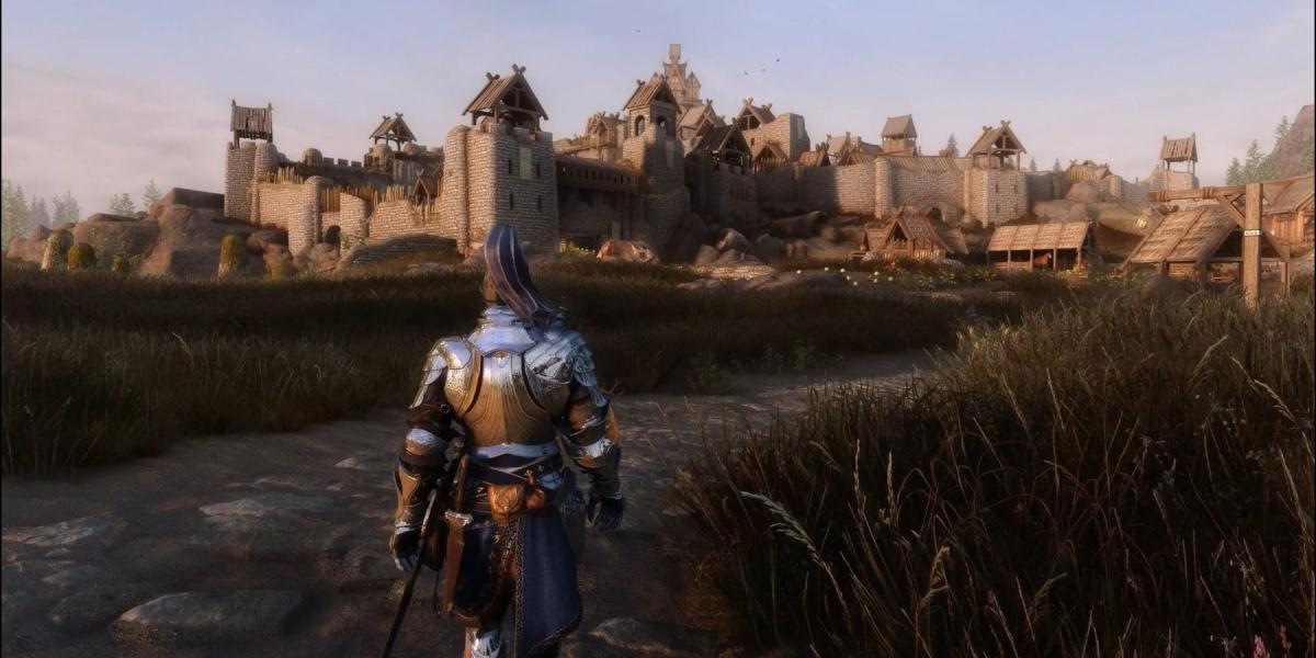Jogador de Skyrim exibe combate no estilo Dark Souls modificado