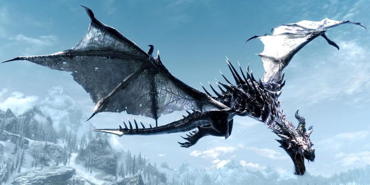 Jogador de Skyrim monta dragão morto – veja como!