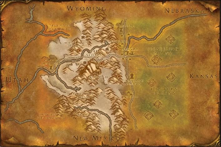 Jogador de World of Warcraft faz mapas do mundo no estilo Azeroth de Arkansas, Colorado, Indiana e Ohio