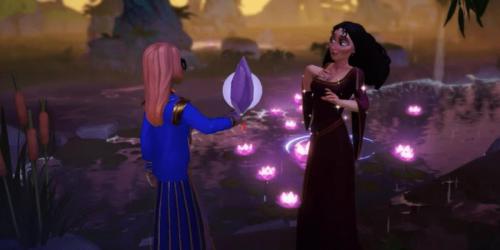 Jogador do Disney Dreamlight Valley recria o quarto de Rapunzel de Enrolados