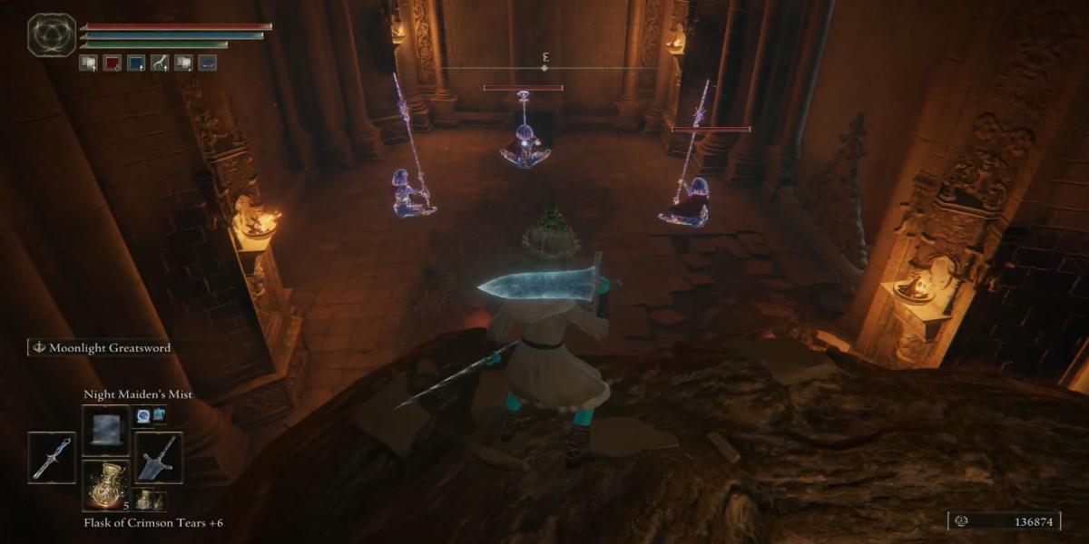 Jogador do Elden Ring usa Névoa da Donzela da Noite para Queimar Três Cristalianos