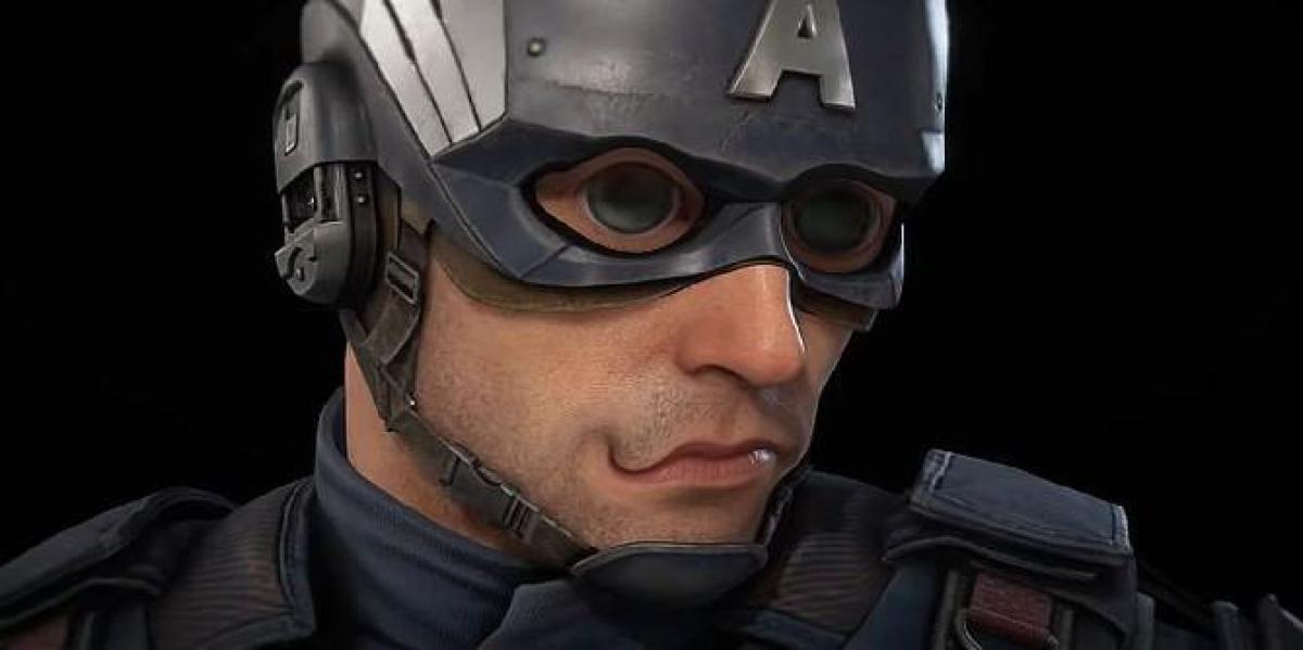 Jogador dos Vingadores da Marvel mostra falha no rosto do Capitão América horrível
