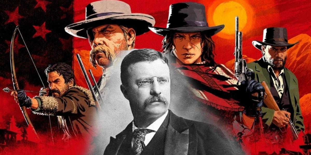 Jogador recria Theodore Roosevelt em Red Dead Online com precisão chocante.