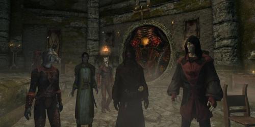 Jogador rouba Porta Negra da Dark Brotherhood em Skyrim