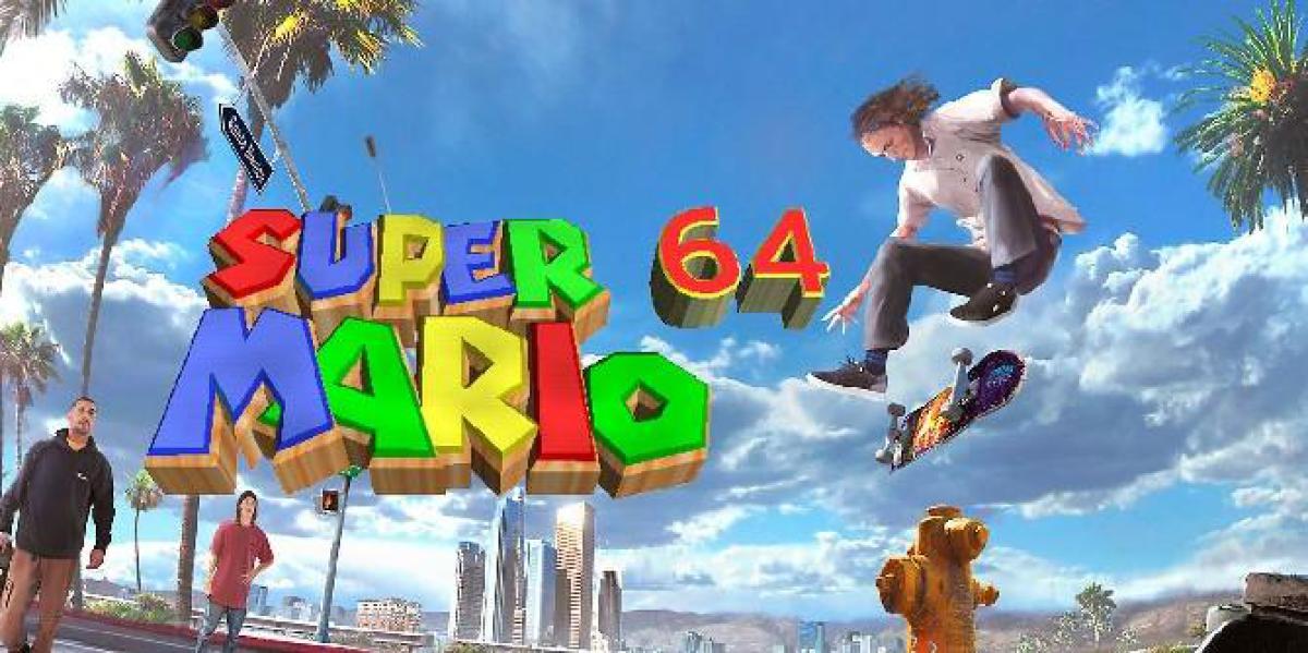 Jogador Skater XL adicionando mapas de Super Mario 64