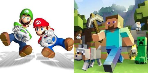 Jogadores de Minecraft criam desfiladeiro de cogumelos de Mario Kart Wii