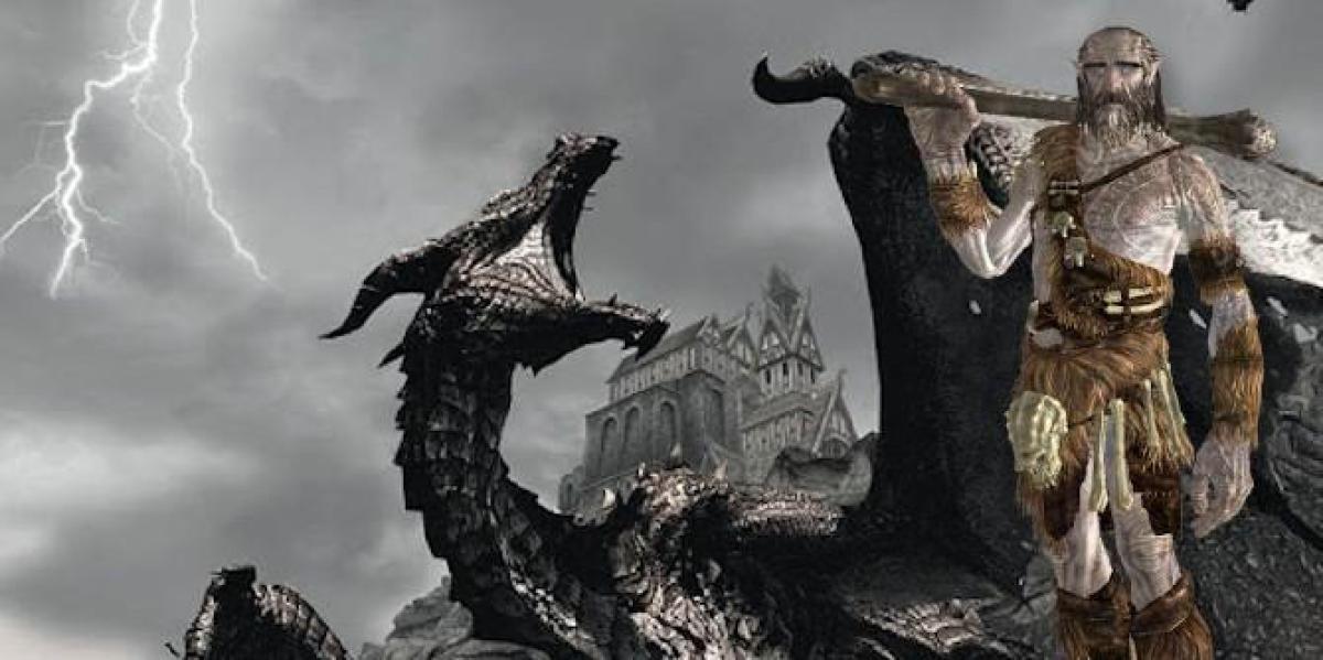 Jogadores de Skyrim continuam encontrando gigantes montando dragões