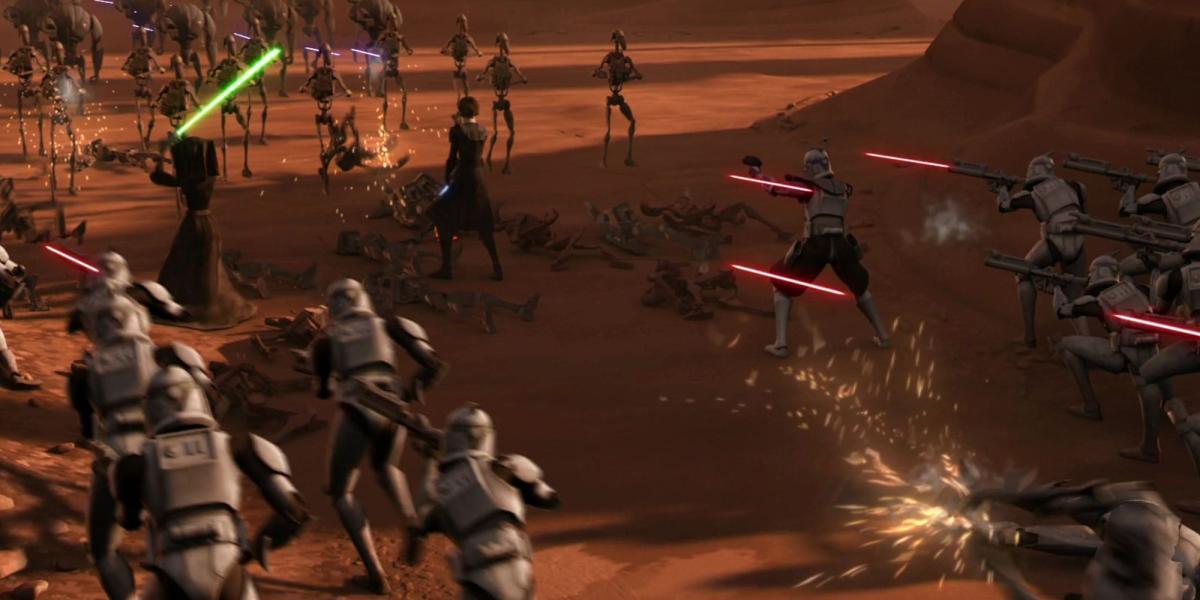 A segunda batalha de Geonosis em Star Wars: The Clone Wars