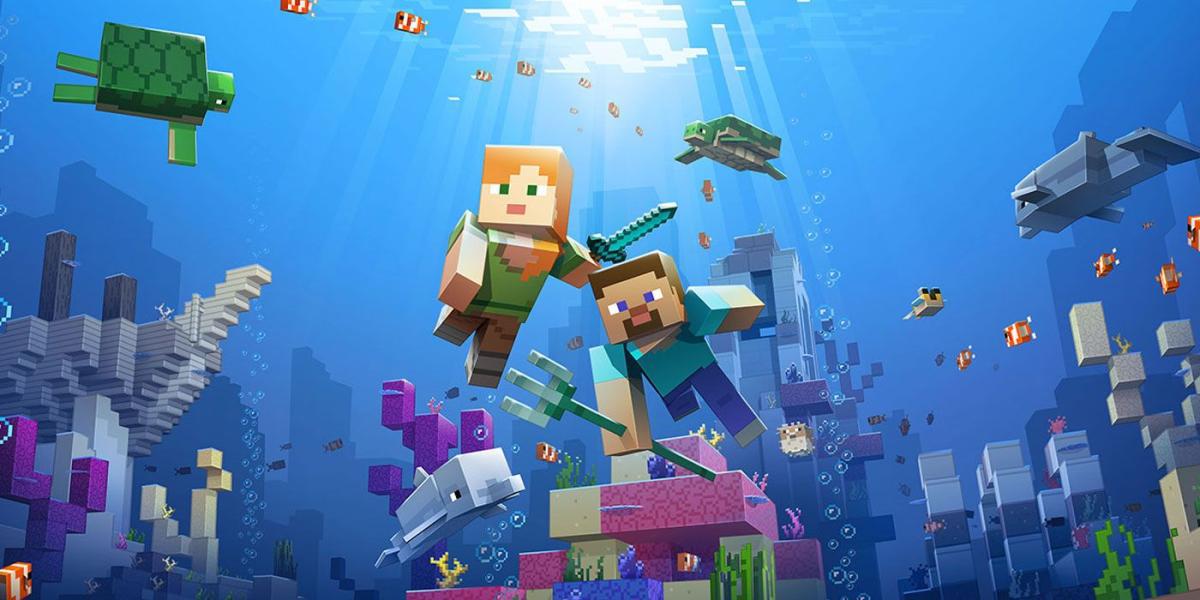 Minecraft-personagens-subaquático