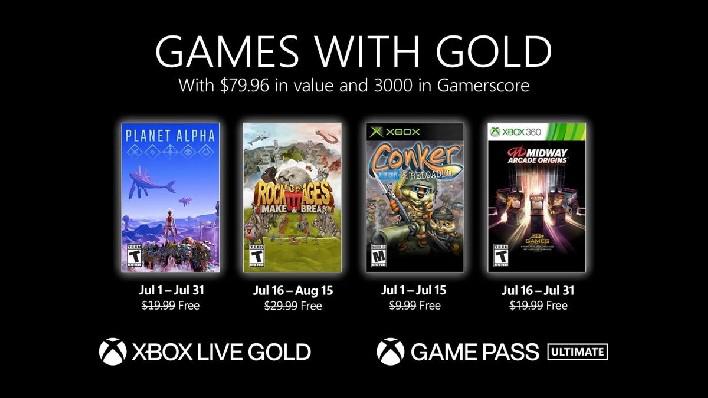 Jogos grátis do Xbox com ouro para julho de 2021 anunciados