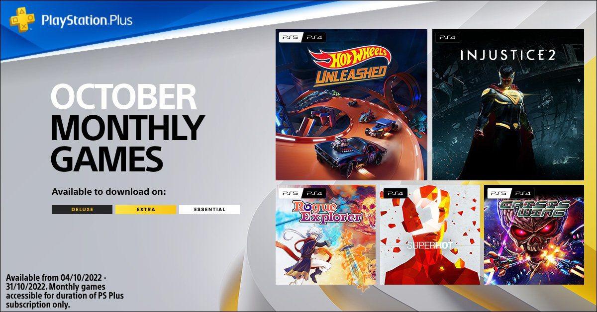 Jogos grátis PS Plus para outubro de 2022 já estão disponíveis