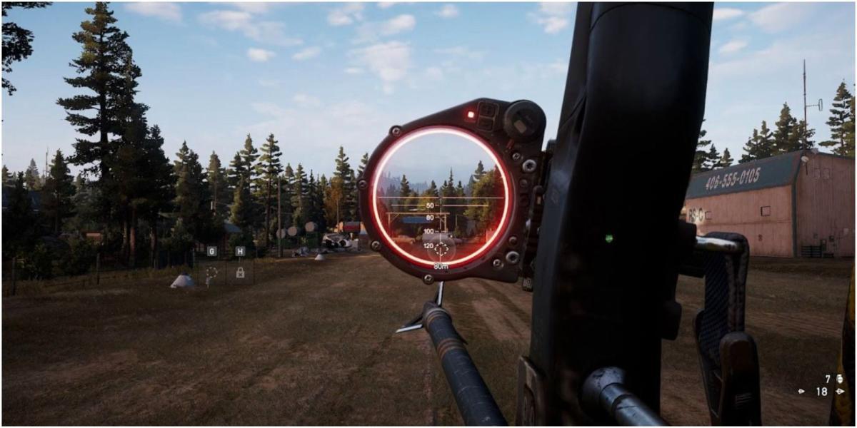 Usando o arco para tiros furtivos de longo alcance em Far Cry 5