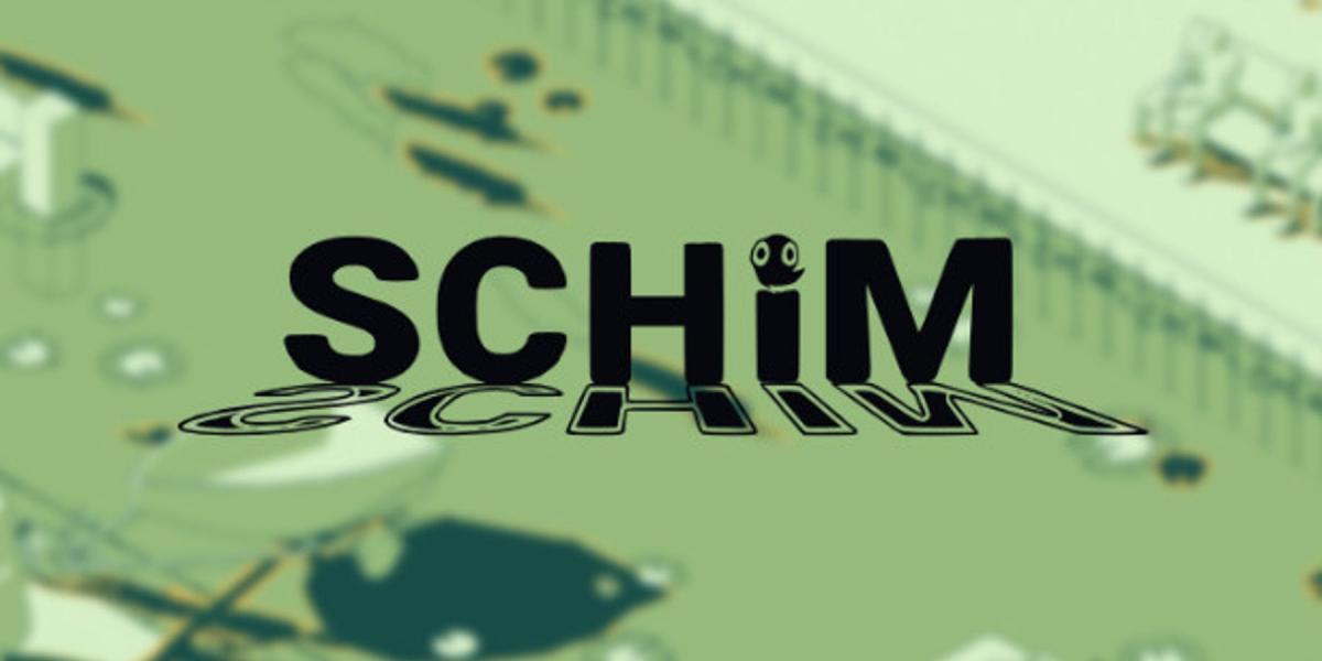 O logotipo do SCHiM em um fundo verde