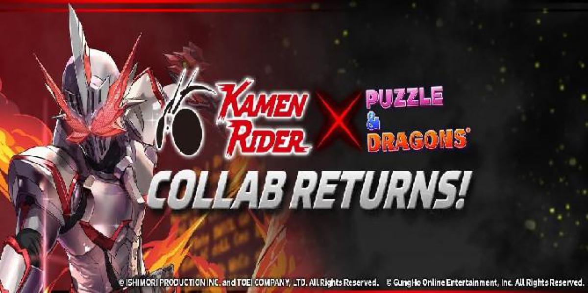 Kamen Rider está cruzando com Puzzle and Dragons