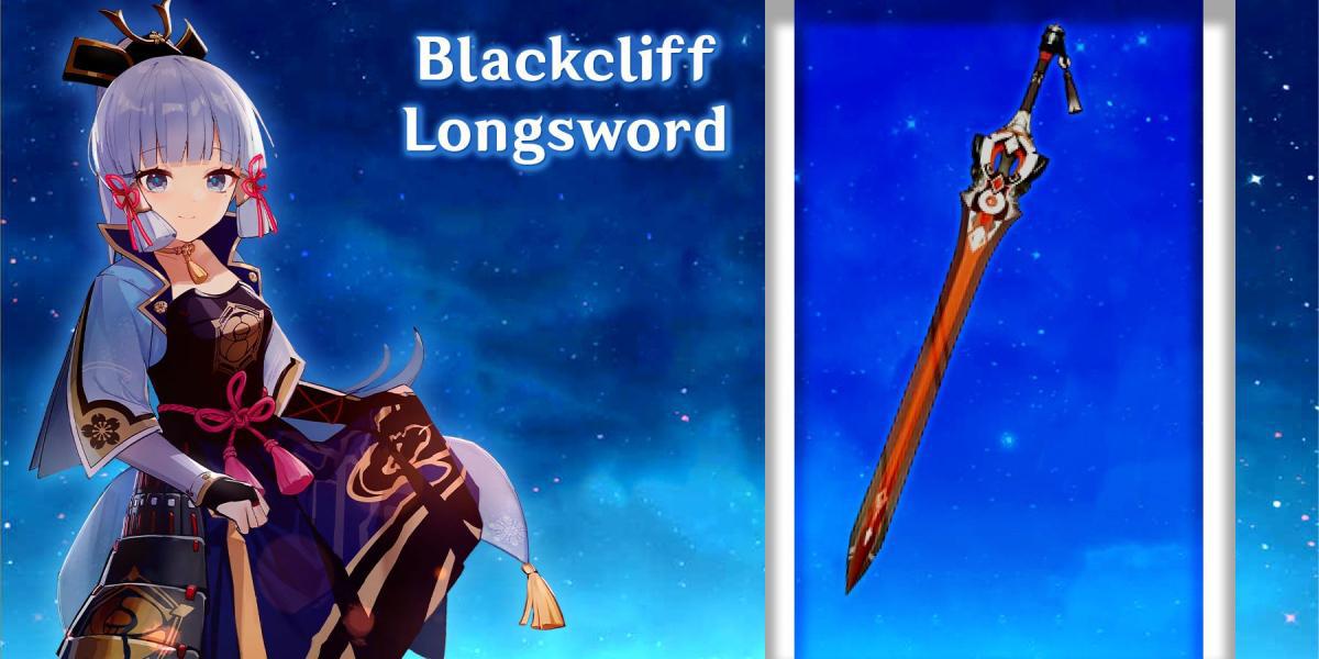 ayaka segurando a espada longa blackcliff no impacto genshin