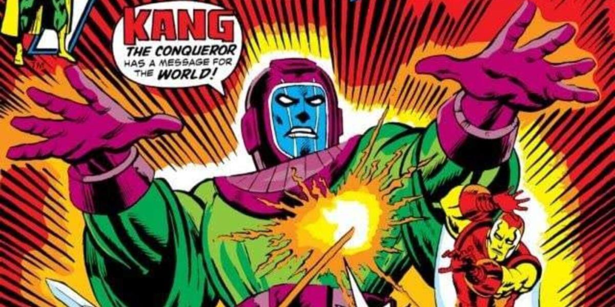 Kang lutando contra os Vingadores nos quadrinhos