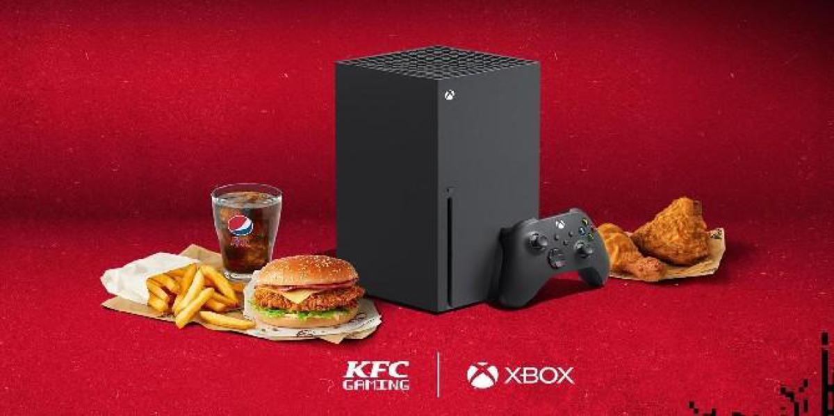 KFC distribuindo console Xbox Series X e controle temático