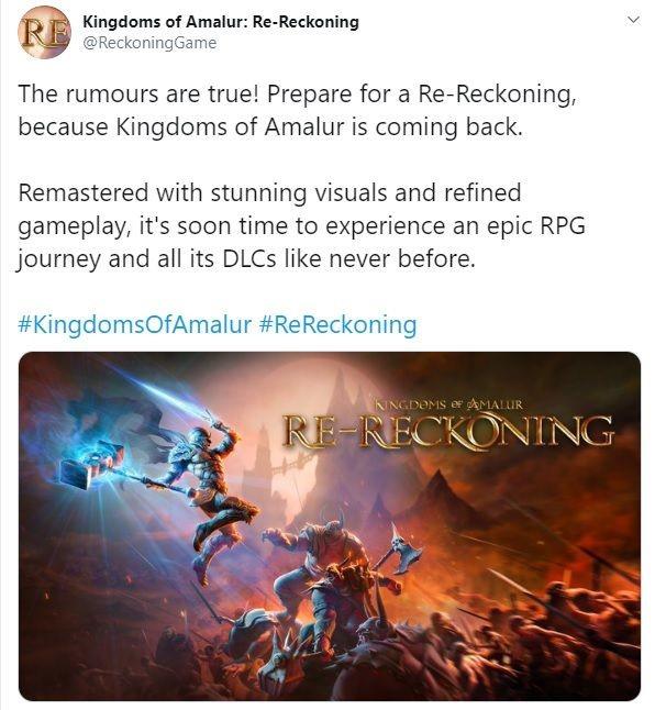 Kingdoms of Amalur: Re-Reckoning confirmado com gráficos remasterizados e mais