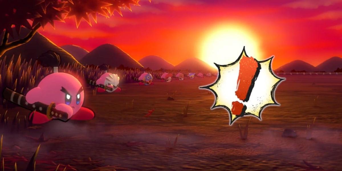 Kirby s Return to Dream Land Deluxe atualizando o minijogo Samurai com novo recurso