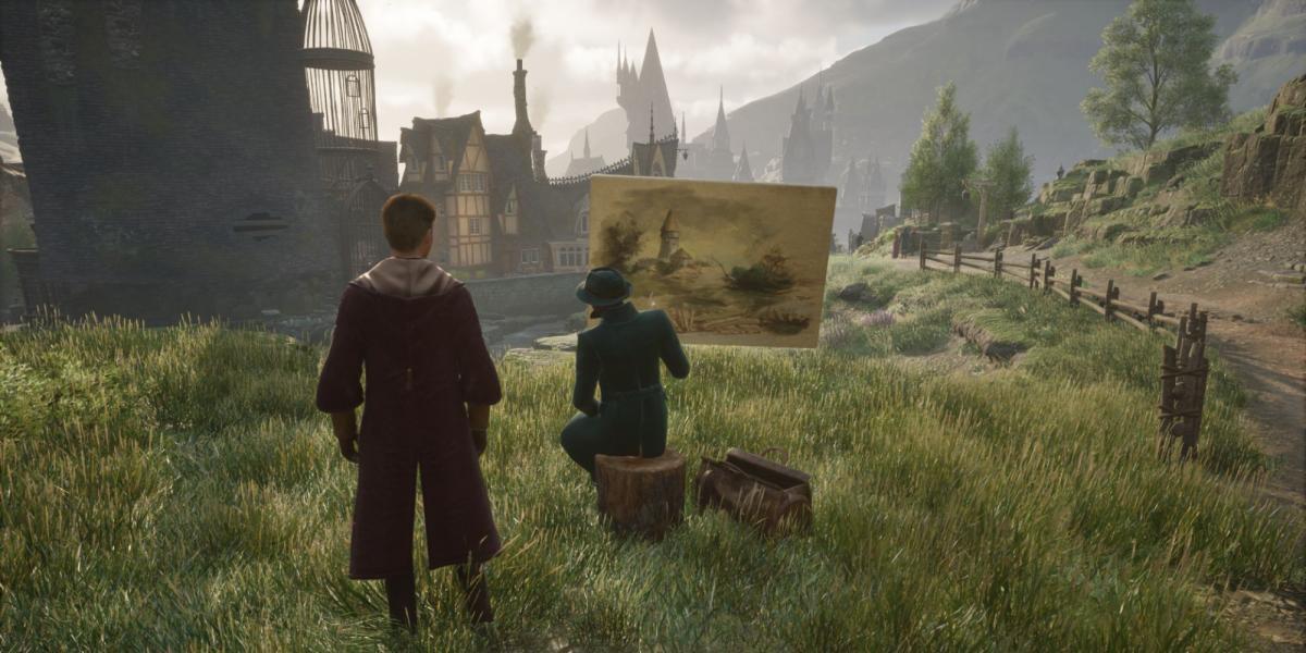 Pintura mágica do legado de Hogwarts