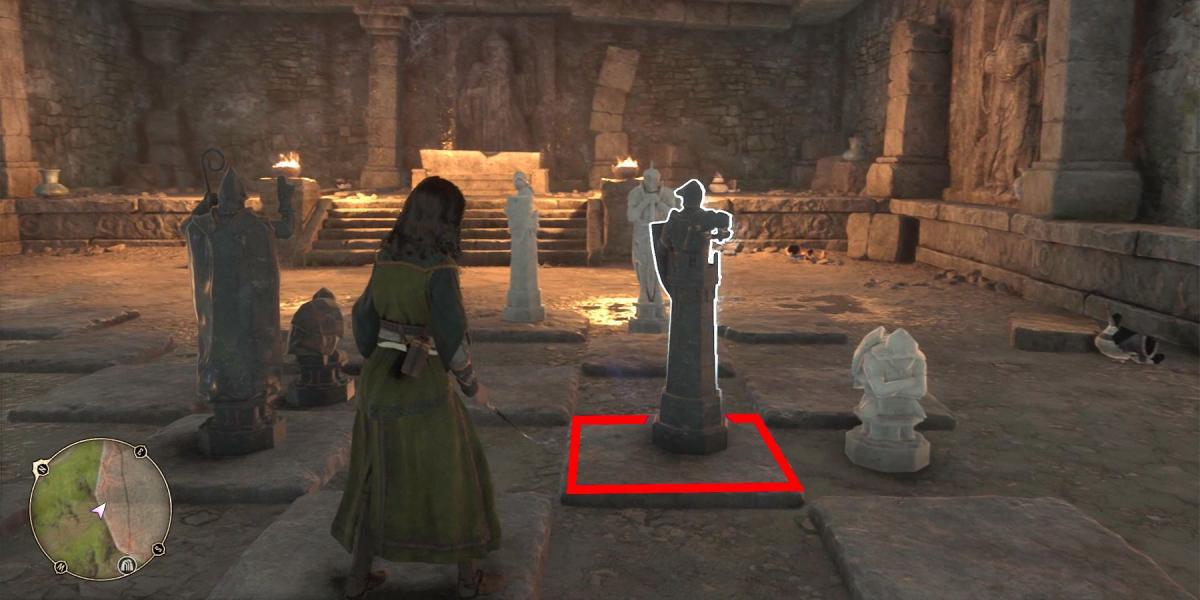 quebra-cabeça de xadrez do lago marunweem localização 1 no legado de hogwarts